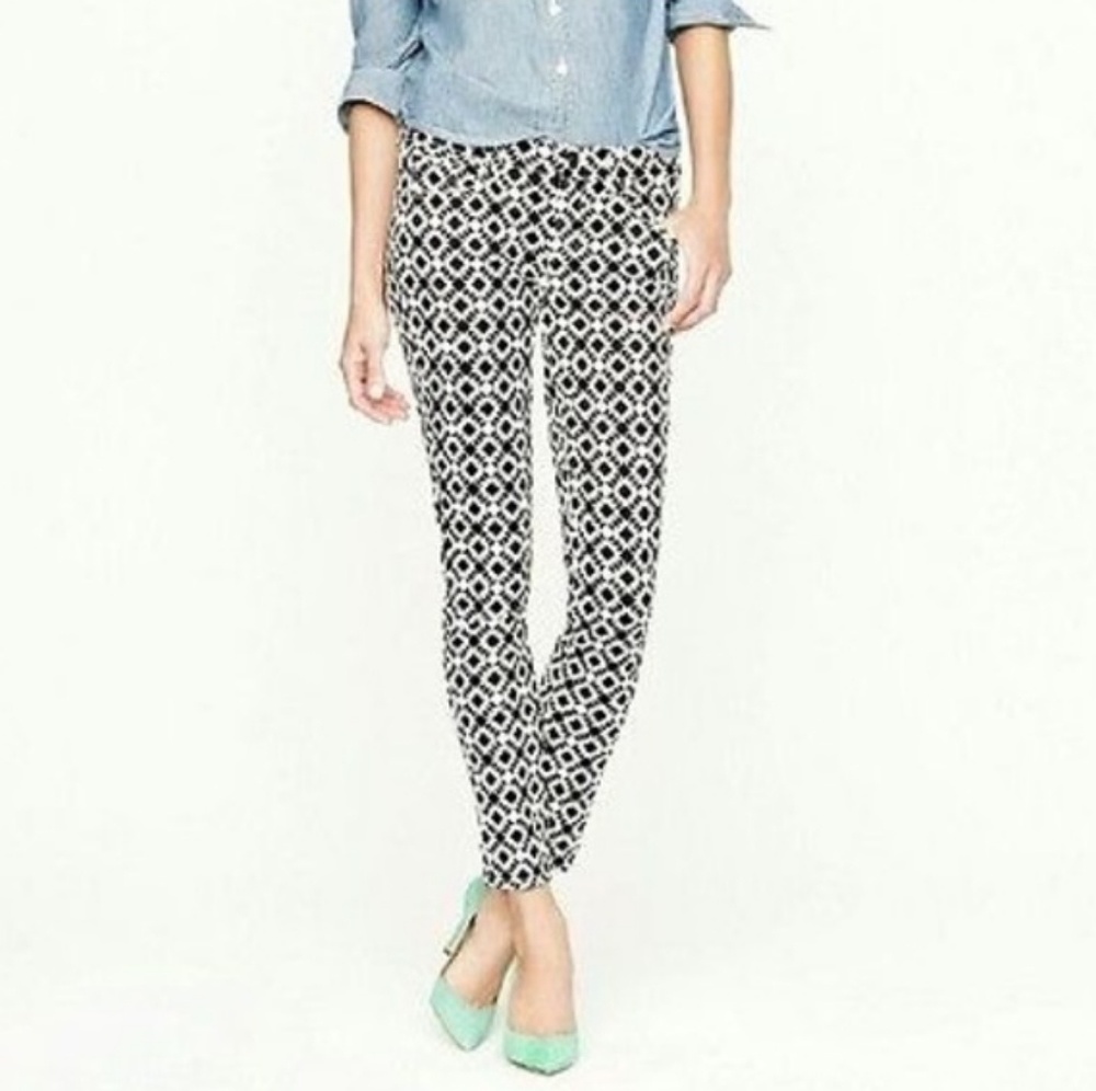 J Crew Aztec Geo Ankle Skinny Stretch Jeans - 31